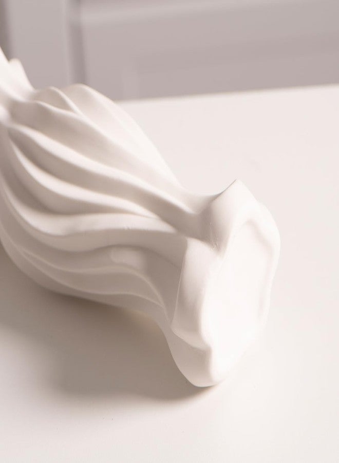 Aewill Ceramic Flowers Vase Home Decor Table Centerpiece, White Modern Vase for Roses Pampas Grass - Image 3